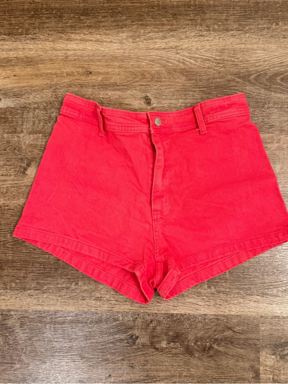 Universal Thread High-Waist Red Denim Shorts